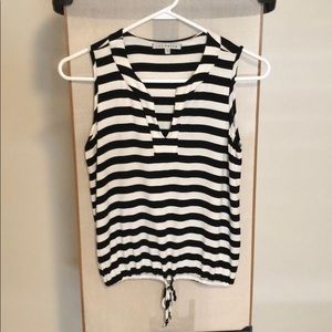 Redhaute black and cream striped tank